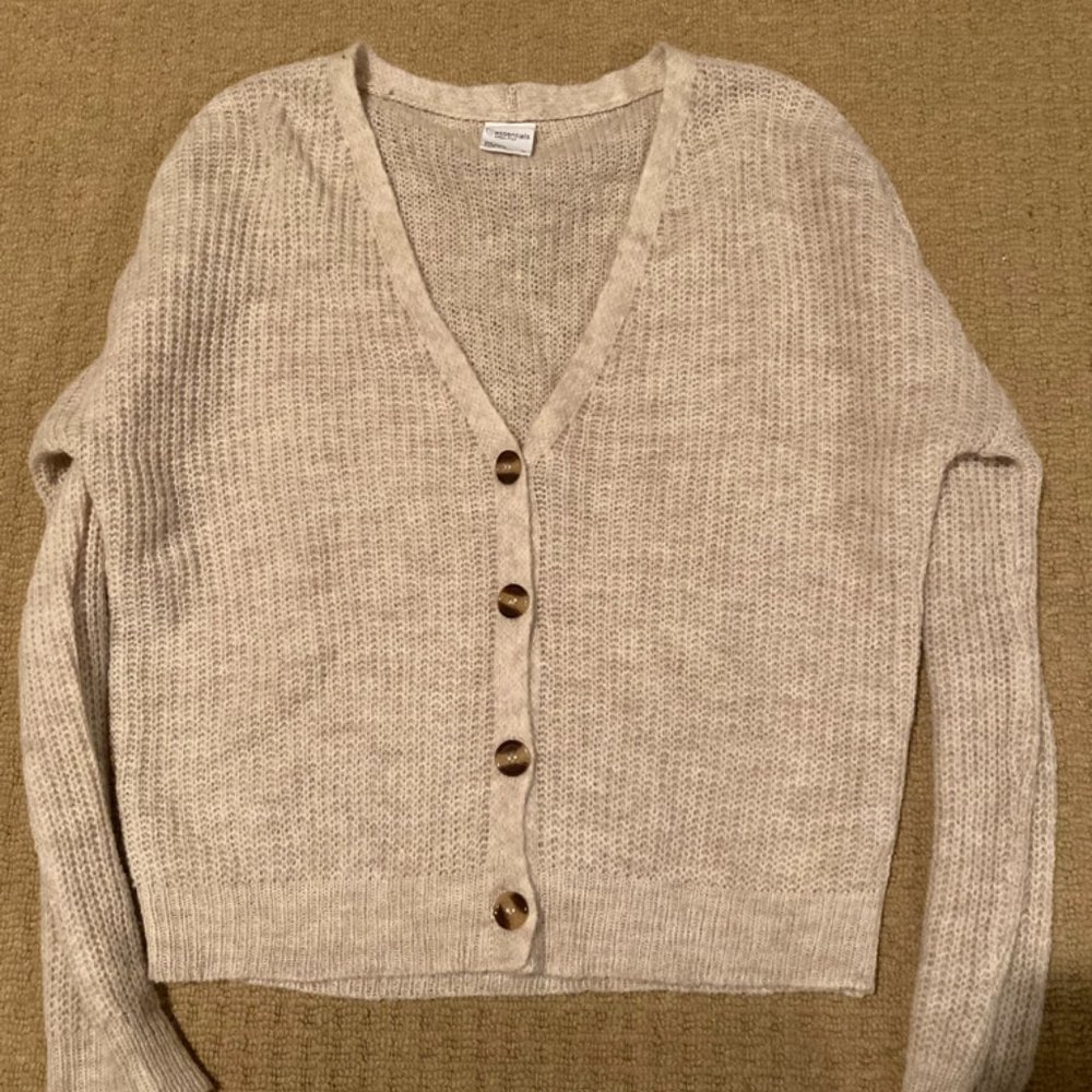 Tan Button Down Cardigan